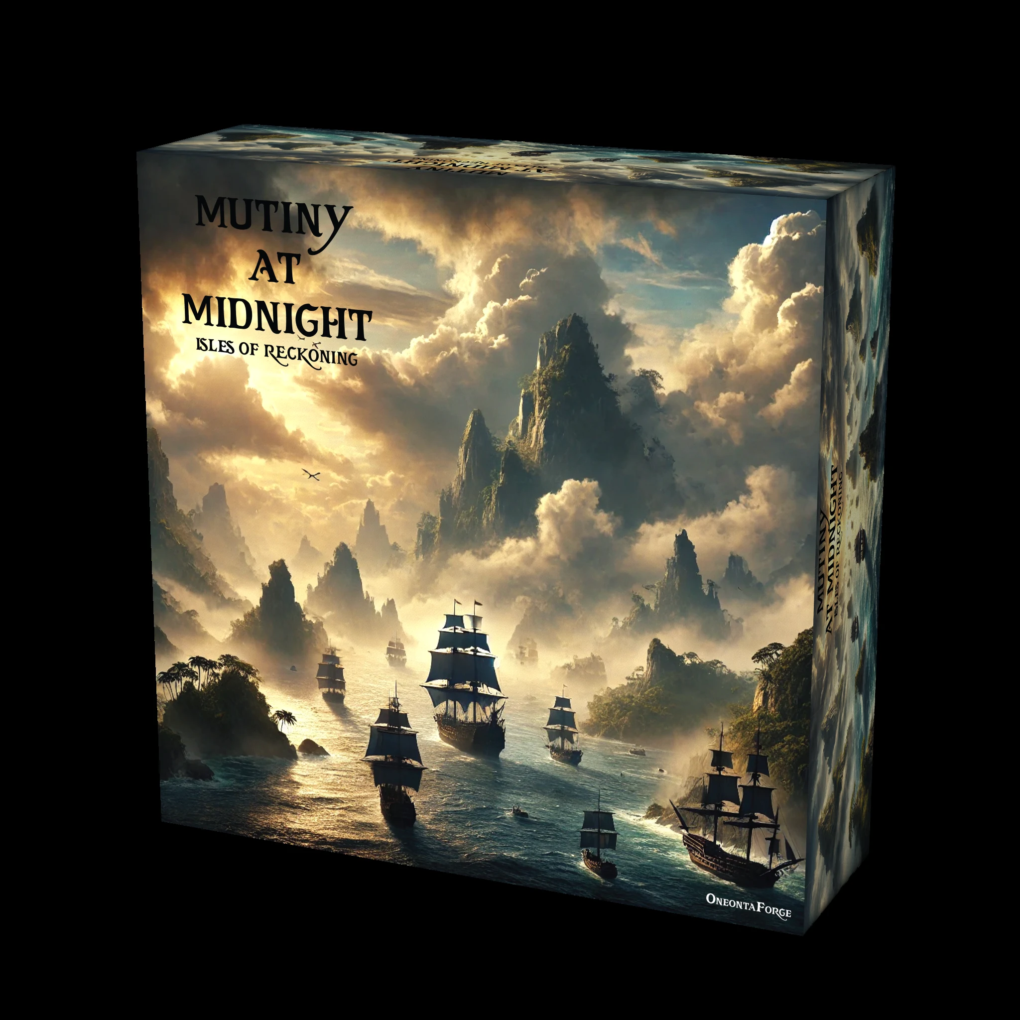 Isles of Reckoning expansion box showing ships among towering islands