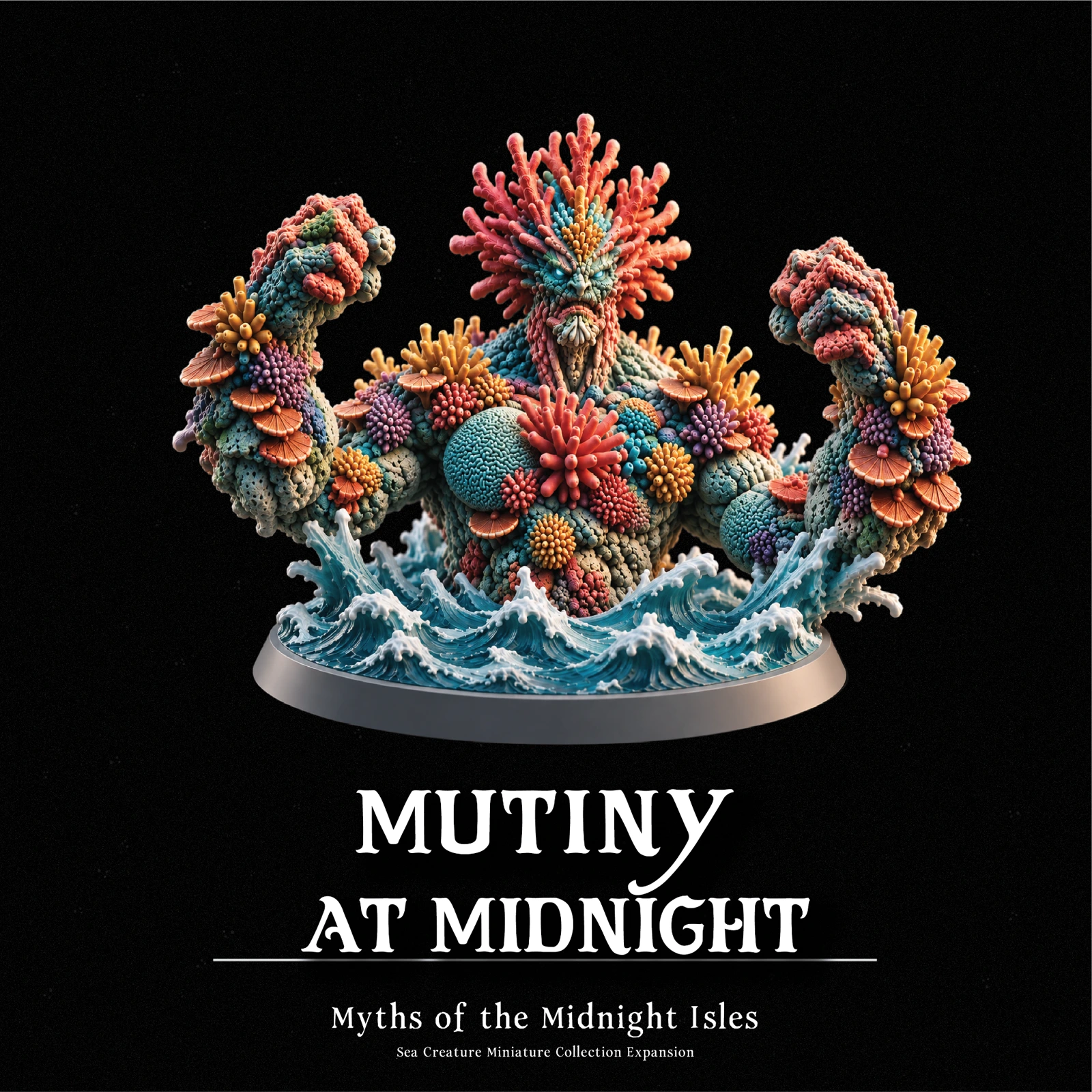 Myths of the Midnight Isles box featuring a sea creature miniature